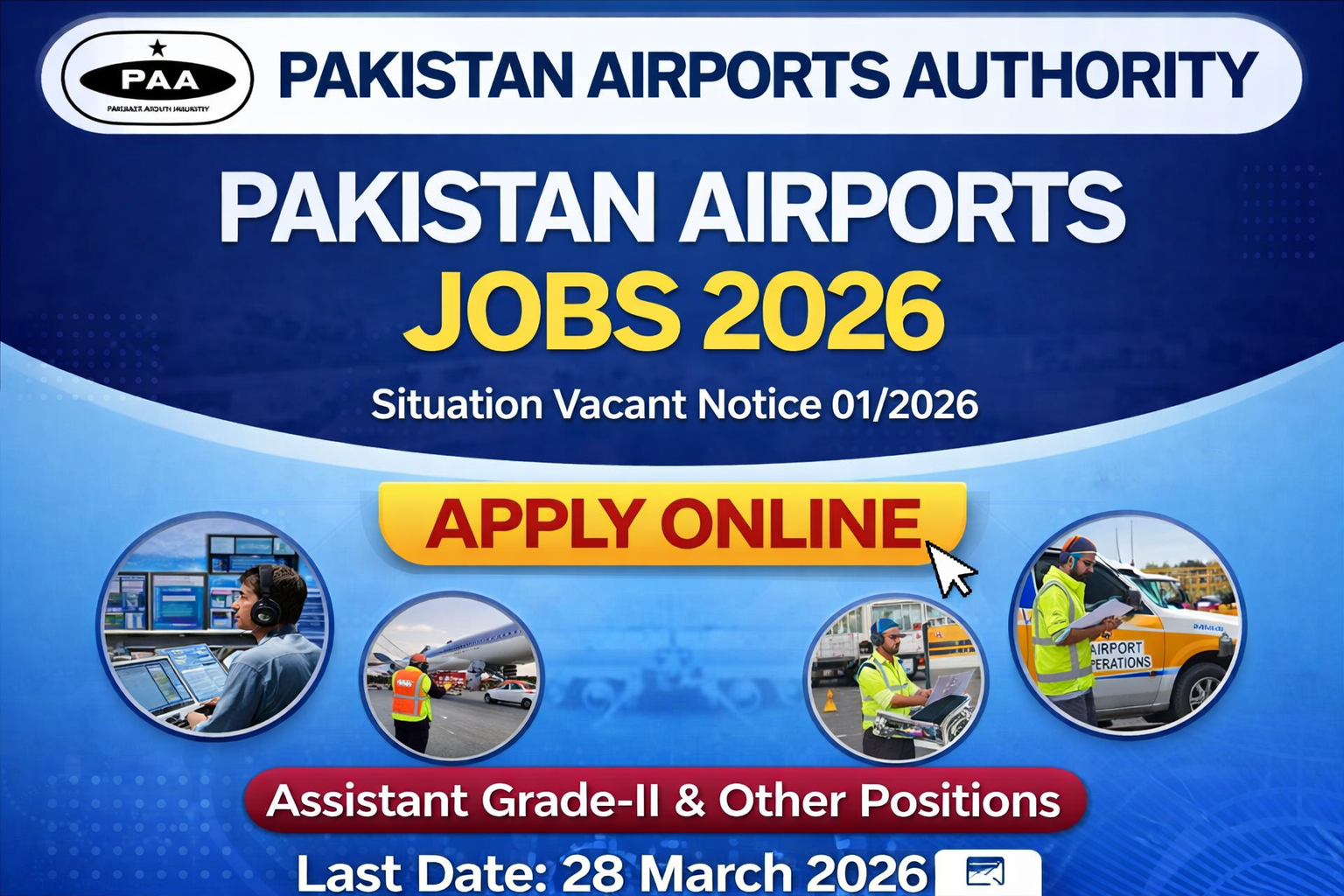 airport authority jobs in Pakistan 2026