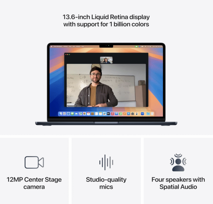 Apple 2025 MacBook Air (13.6 inch, Apple M4 chip with 10-core CPU and 8-core GPU, 16GB Unified Memory, 256GB) - Image 5