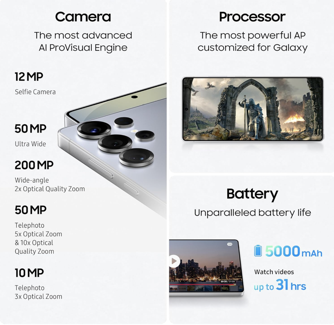 Screenshot 2025-10-06 at 4.53.50 AM Samsung Galaxy S25 Ultra AI Phone, 256GB Storage, 12GB RAM, Titanium Gray, Android Smartphone, 200MP Camera, S Pen,Samsung Galaxy S25 Ultra AI Phone, 256GB Storage, 12GB RAM, Titanium Gray, Android Smartphone, 200MP Camera, S Pen, - Image 4