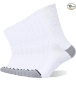 EnerWear 10P Pack Unisex Cotton Moisture Wicking Cushion Crew Socks - Image 2