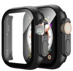 Misxi 2 Pack Hard PC Case Built in Tempered Glass Compatible with 49mm Apple Watch Ultra 3 (2025) / Ultra 2 / Ultra, Thin Protective Case with Screen Protector for iWatch, Shockproof Cover with Button, Black
