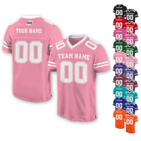 Personalized Team Name & Number Football Jersey Shirt For Adult Kid