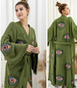 Cotton Muslin Kimono Robe