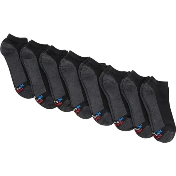 Hanes Men's Max Cushion Low Cut Socks, 6 and 8 Packs