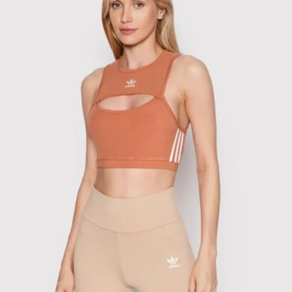 ADIDAS WOMENS ADICOLOR CLASSICS TIGHT TOP MAGIC EARTH UK 14 BNWT