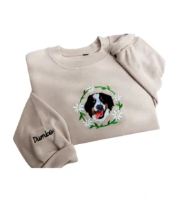 Custom Dog Face Embroidered Sweatshirt