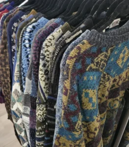 Dark Grunge 90's / Indie / Cabincore Patterned Oversized Pullover