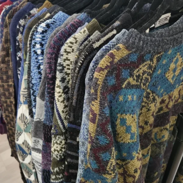 Dark Grunge 90's / Indie / Cabincore Patterned Oversized Pullover