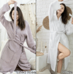 Oversized Muslin Robe: Organic Cotton Gauze Kimono Bathrobe - Image 3
