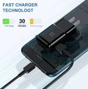 2-Pack Fast Charging USB C Wall Charger & 6ft Cable for Samsung Galaxy, Google Pixel, LG, HTC, OnePlus, and More - Image 2