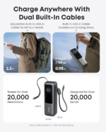 Anker Laptop Power Bank, 25,000mAh Portable Charger with Triple 100W USB-C Ports, Built-in and Retractable Cables, for iPhone 16/15 Series, MacBook, Samsung, and More (Flight-Approved) - Image 3