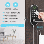 Keyless Entry Fingerprint Smart Lock with Handle & Keypad: Sifely Biometric Digital Electronic Lock with Code, Electric Deadbolt Door Knob for Front, Interior, Exterior & Bedroom Doors (Silver) - Image 3