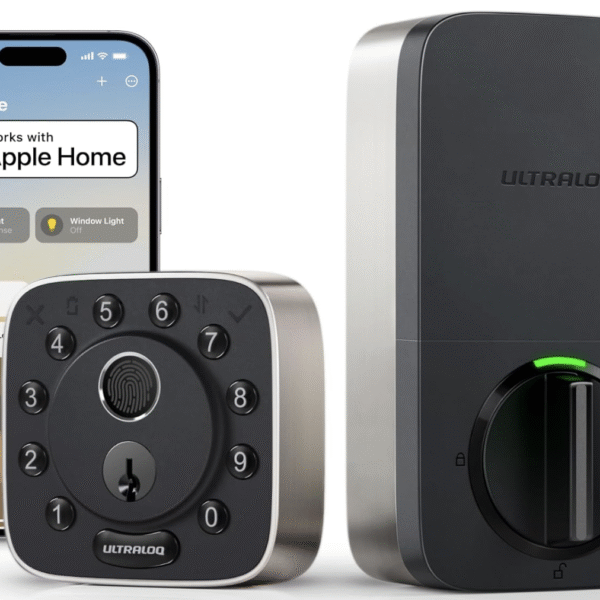 ULTRALOQ 2025 Upgrade Bolt Fingerprint Smart Lock,Biometric Deadbolt with Built in WiFi,Keyless Entry Door Lock for Front Door,App Remote Control,10 Months Battery,IP65 Waterproof,BHMA Grade AAA