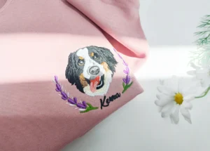 Custom Dog Face Embroidered Sweatshirt - Image 3