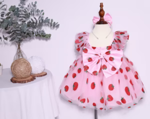 Fluffy Pink Baby Dress - Image 5
