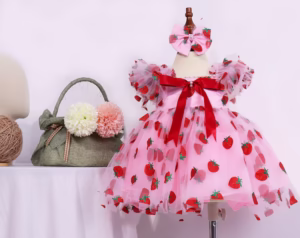 Fluffy Pink Baby Dress - Image 6