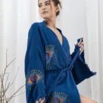 Cotton Muslin Kimono Robe - Image 7