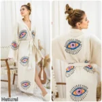 Cotton Muslin Kimono Robe - Image 4