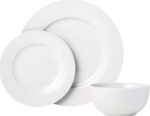 Amazon Basics 18-Piece Kitchen Dinnerware Set, Porcelain Dishes, Bowls - White - Image 2