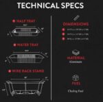 Alpha Living Disposable Chafing Buffet Set for Events, Parties, Catering | Complete Chafing Dish Set with Utensils, Covers, 6Hr Fuel Cans - Image 2