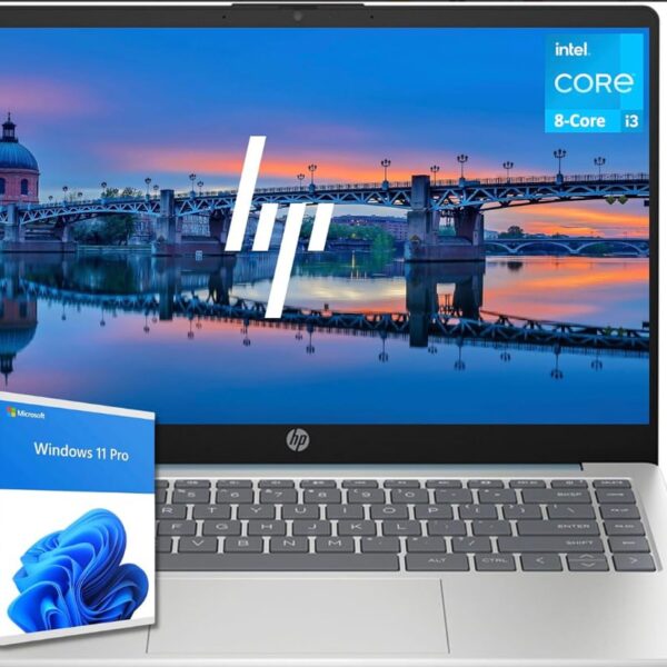 HP 14 Ultrabook Laptop Computer 2025 Premium Lifetime Office 2024, Copilot AI, 8-Core Intel Core i3, 8GB RAM, 756GB Storage (256GB SSD + 500GB Ext), Wi-Fi 6, Long Battery, Win 11 Pro, HubxcelAccessory