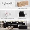 Novilla 106" Modular Sectional Sofa, Modern Cloud Sectional Couch with Smarts Coil™ Support, L-Shape Boneless Couch for Living Room Apartments Bedroom, No Assembly Required (3 Seater + 1 Ottoman) - Image 3
