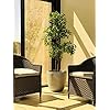 Kante 18 Inch Dia Round Concrete Planter, Indoor Outdoor Large Plant Pot with Drainage - Image 2