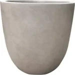Kante 18 Inch Dia Round Concrete Planter, Indoor Outdoor Large Plant Pot with Drainage - Image 3