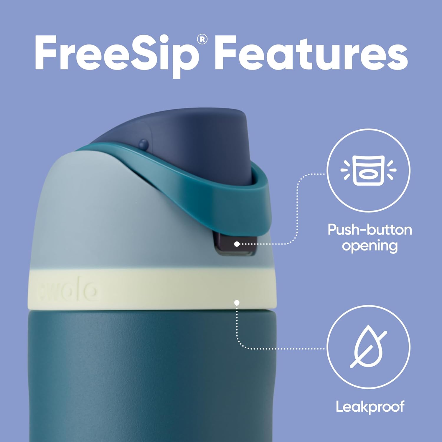 71LHbvxbtlL._AC_SL1500_ Owala FreeSip Insulated Stainless Steel Water Bottle with Straw - Image 2