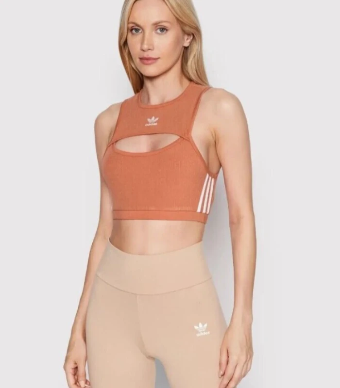 ADIDAS WOMENS ADICOLOR CLASSICS TIGHT TOP MAGIC EARTH UK 14 BNWT