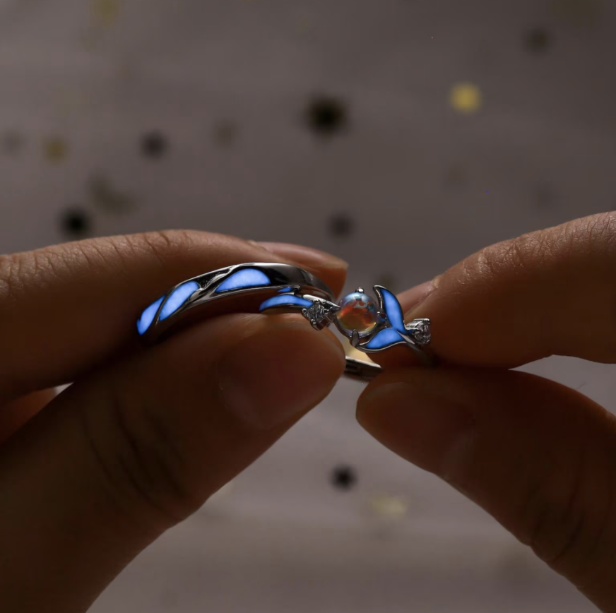 Screenshot-2025-09-16-at-1.22.38-AM-4 USD 26.37+ Original Price: USD 32.96+ 20% off Sale ends in 21:07:00  New markdown! Biggest sale in 60+ days Local taxes included (where applicable) Glow in the Dark Moonstone on Solid 925 Sterling Silver Couple Rings Adjustable in Sizes Matching Rings Promise Rings for Couples - Image 2