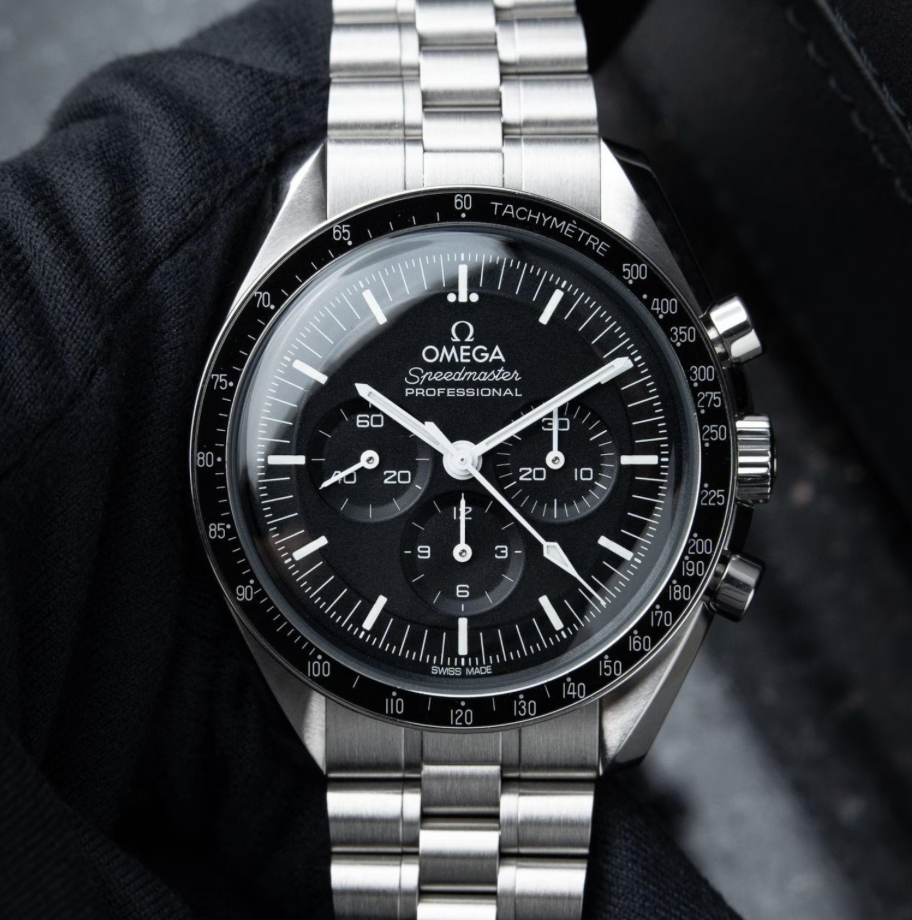 VitageOmega Speedmaster Professional Moonwatch Hesalite Chronograph Bracelet Set