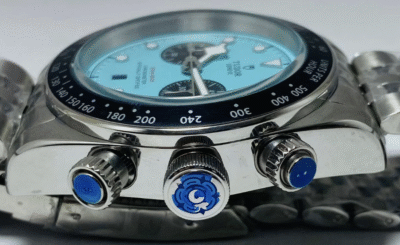 Local taxes included (where applicable) Luxurious TUDOR Heritage Black Bay Automatic Chronograph With Date Blue Dial Stainless Steel Men's Wristwatch