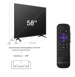 Hisense 58" Class 4K UHD LED LCD Roku Smart TV HDR R6 Series 58R6E3 - Image 3