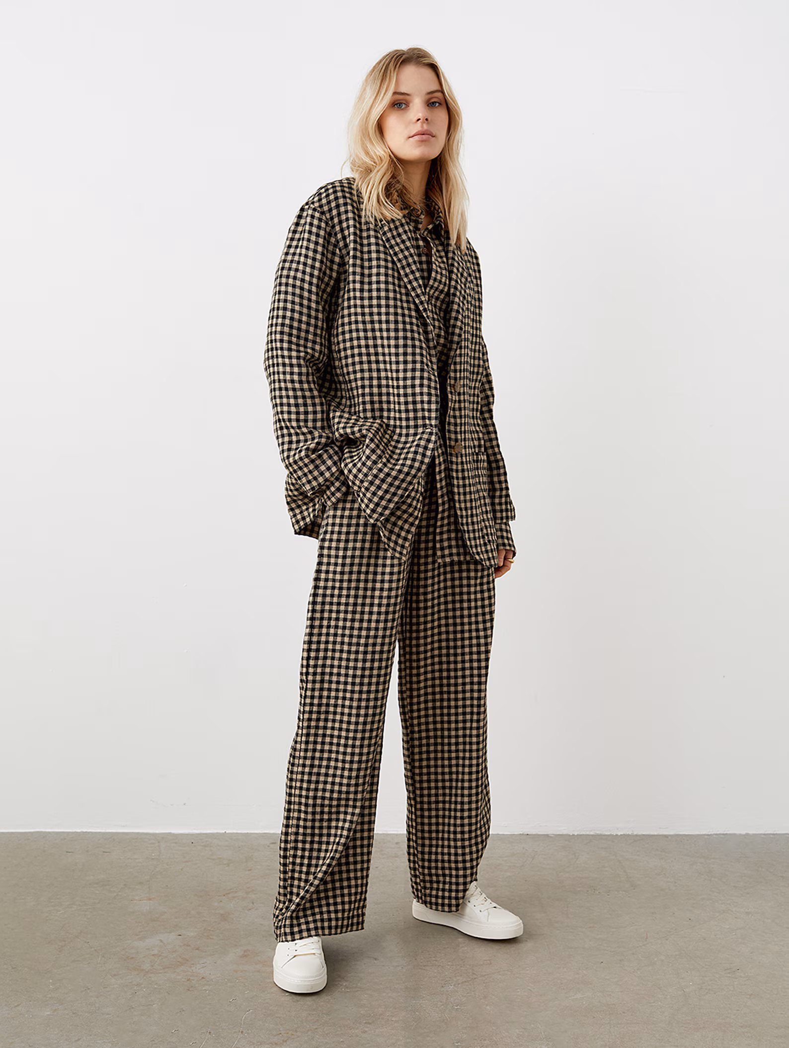 il_1588xN.5405456497_h0nv-11 Sizes: S, XL. Ready-to-ship, Linen oversize blazer, Linen boyfriend jacket, linen suit jacket for woman, WALES - Image 2