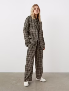 Sizes: S, XL. Ready-to-ship, Linen oversize blazer, Linen boyfriend jacket, linen suit jacket for woman, WALES - Image 2