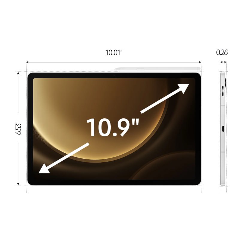 photo_2025-09-21_05-36-37-9 Samsung Galaxy Tab S9 FE 10.9 Tablet, 128GB, Silver, Water and Dust Resistant, Long-Lasting Battery, S Pen Included - Image 5