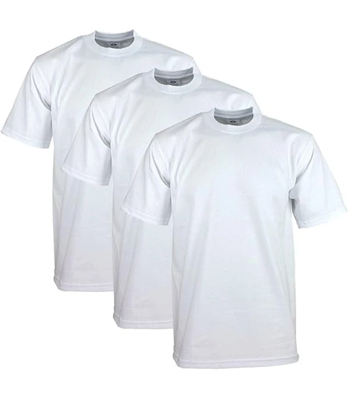 Pro Club Men's 3-Pack Heavyweight Cotton Short Sleeve Crew Neck T-Shirt
