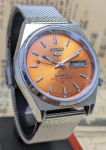 Sale ends in 6 days Local taxes included (where applicable) Rare vintage Seiko 5 sports automatic day date movement number 7009A japan made men's watch