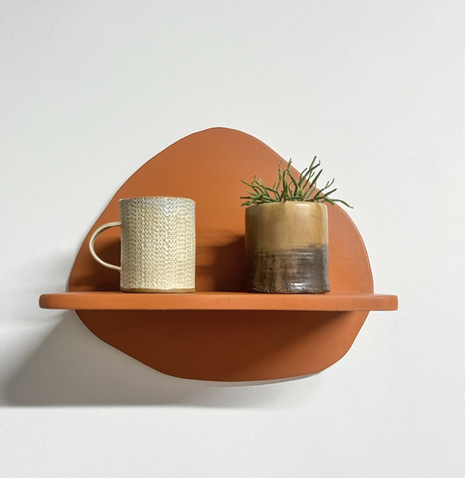 Decorative Shelf, Floating Shape, Colorful Wavy Shelves, Wall Storage