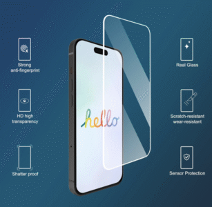 Ailun 3 Pack Screen Protector for iPhone 15 Pro Max [6.7 inch] + 3 Pack Camera Lens Protector with Installation Frame,Sensor Protection,Dynamic Island Compatible,Case Friendly Tempered Glass Film - Image 3