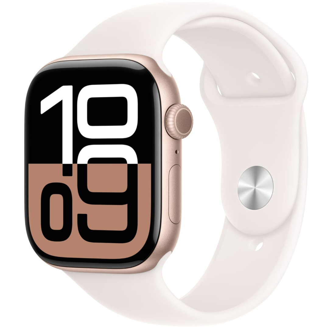 Apple Watch Series 10 [GPS 46mm case] Smartwatch with Rose Gold Aluminum Case