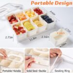Snackle Box Container, Dishwasher Safety - Divided Serving Tray with Lid and Handle, Charcuterie Board for Portable Snack Platters - Clear Organizer for Fruits Snacks,Perfect for Road Travel 81% of respondents would recommend this to a friend - Image 2